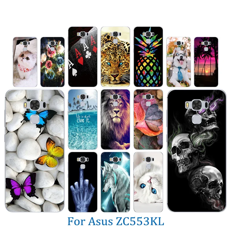 Soft Silicone for Asus Zenfone 3 MAX ZC553KL 5.5&quot Case Cover Marb Pattern Phone Back Protective Coque |