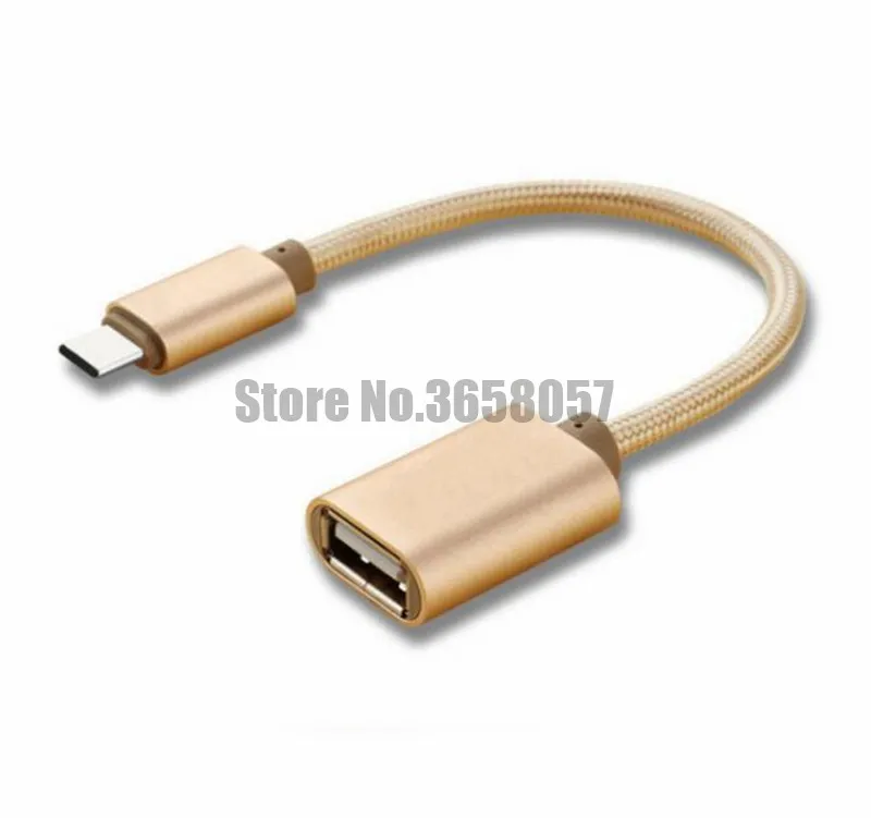 100 шт. плетеный нейлоновый Кабель-адаптер типа C USB 3 1 Male to OTG Type-A для samsung s8 s9 Android Tablet