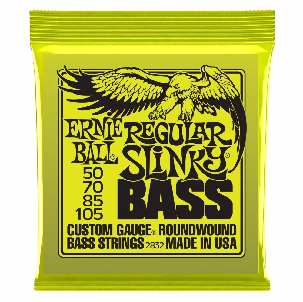 Ernie Ball 2832 Regular Slinky Round Wound Bass Strings 2 Pack Standard