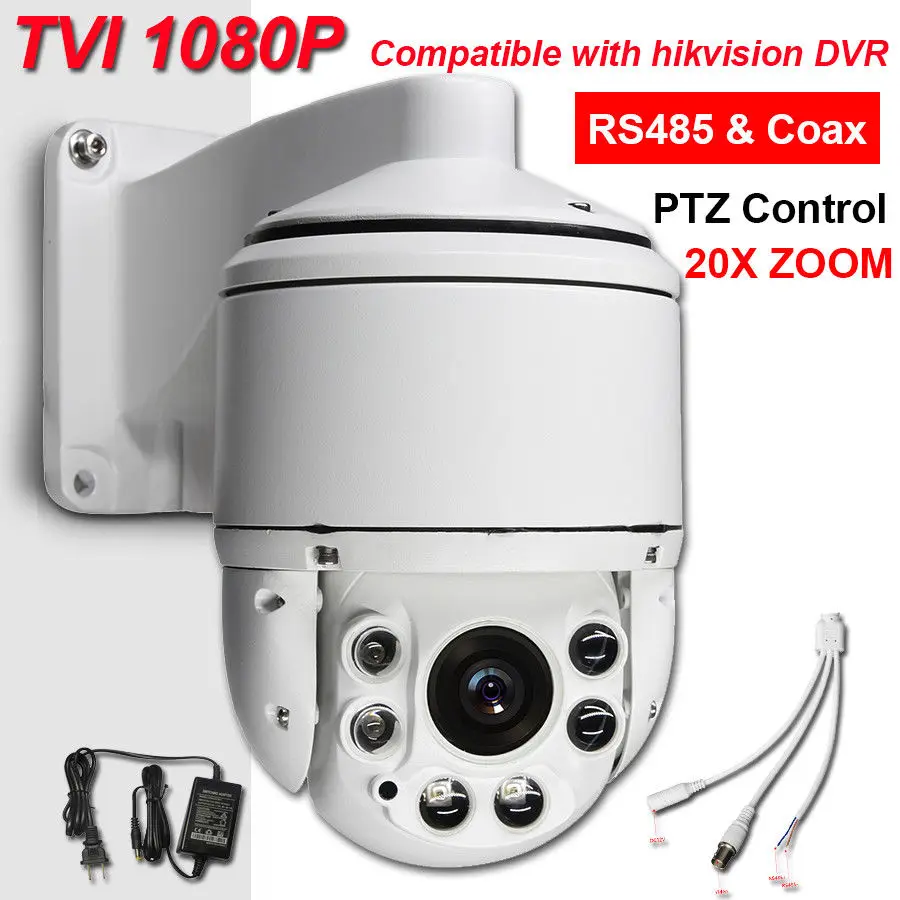 

CCTV Waterproof High Speed PTZ Camera TVI 1080P 20X ZOOM Support HIKVISION DVR