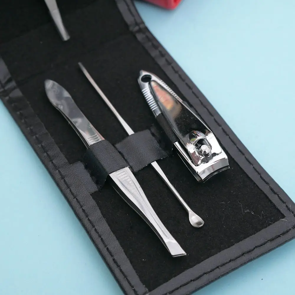 Горячая Распродажа 4 шт. металлический практичный маникюрный набор инструментов для ухода за ногтями портативный педикюрный маникюрный набор клипер ножницы