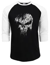 The punisher schädel mode männer druck raglanärmel t-shirt marvel comics abendessen hero marke clothing 2017 sommer herbst t-shirt