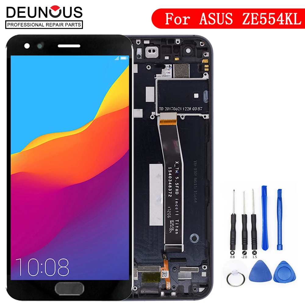 Экран для ASUS Zenfone 4 ZE554KL LCD 2017 панель сенсорный экран дигитайзер в сборе с рамкой Z01KD