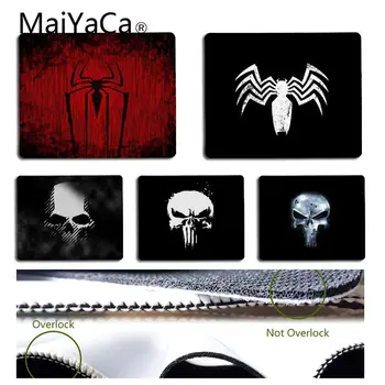 

MaiYaCa New Printed Spider man Skull Marvel Cool Pattern Office Mice Gamer Soft MousePad Size for 18x22cm 25x29cm Small Mousepad