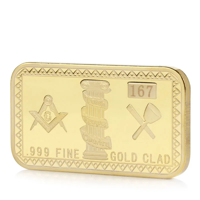 

Children Love Interesting Gold Plated Masonic Commemorative Challenge Coin Collection Collectible PhysicalRamadan Festival Gift