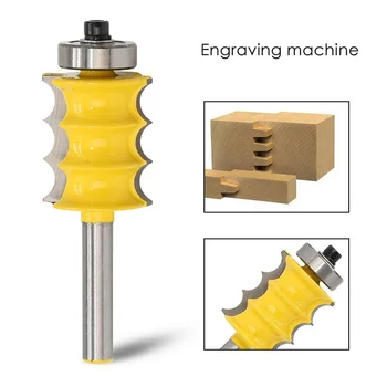 

1/4 Shank Trimming Router Bit 3 Grooves Woodworking Milling Cutter For Engraving Carpentry Machine