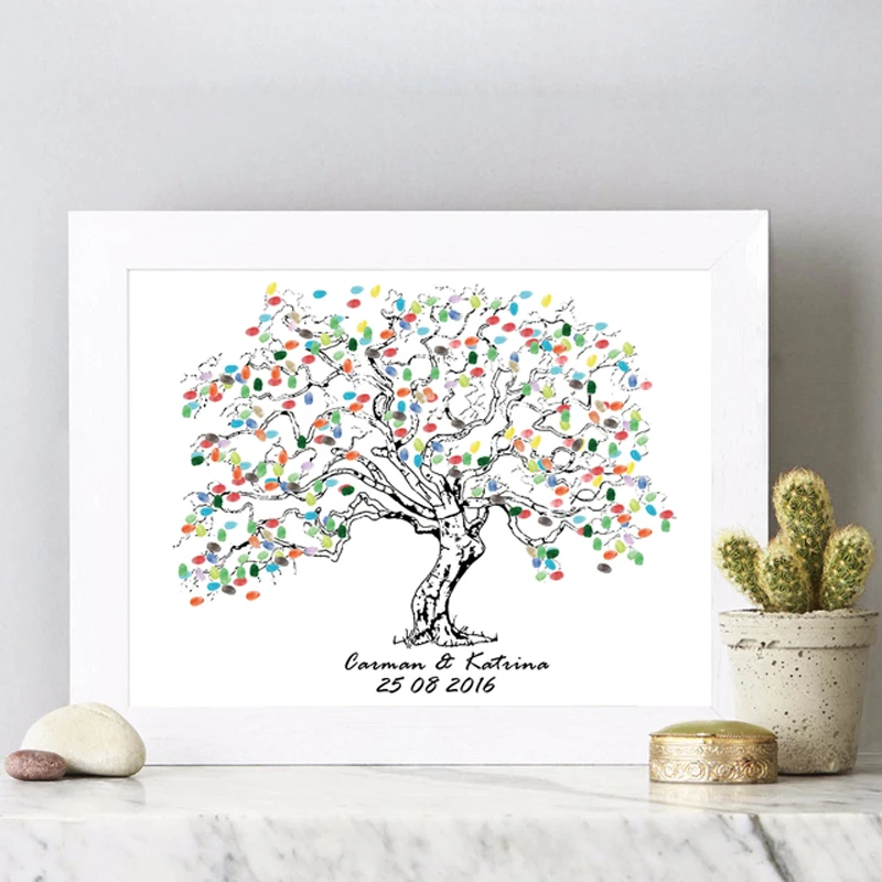 

For Baby Shower Birthday Party Decoration Wedding Souvenirs Guestbook Creative Fingerprint Signature DIY Guest Books