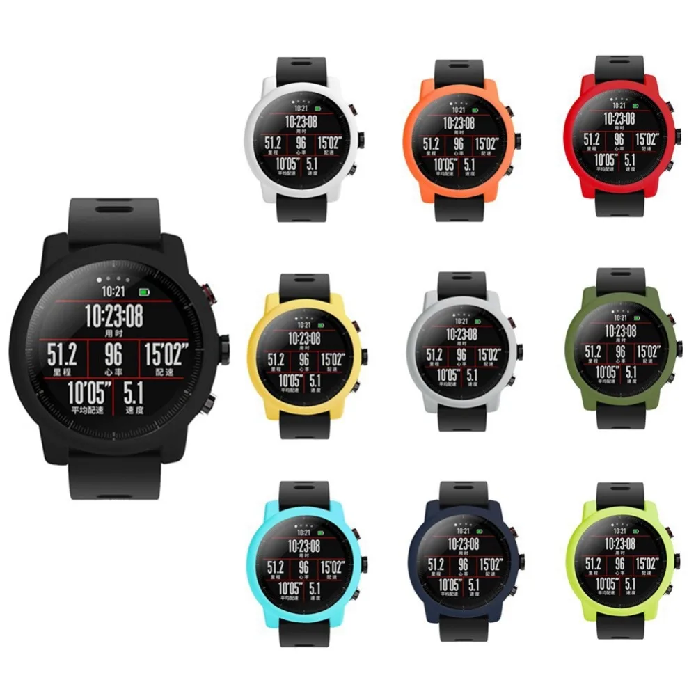 Чехлы для часов Xiaomi Huami Amazfit Stratos Pace 2/2 S чехол смарт Силиконовый 22 мм 2