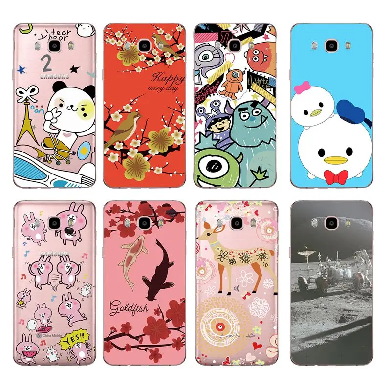

Hollow out Cartoon deer fish bear soft TPU Phone Case For Samsung A5 J3 J5 J7 J1 J2 S6 S7 S8 S8plus note8 c5 c7 c9 S9 C209