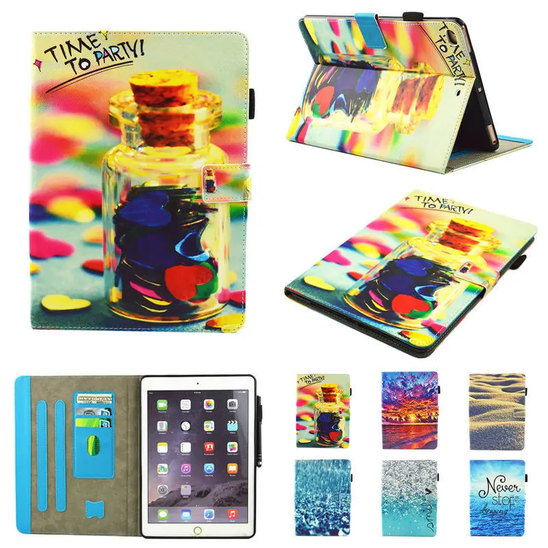 

Printing Tab Cover For iPad Mini 3 2 1 PU Leather Smart Stand Shell 7.9 inch Tablet Case For ipad 5 with Auto Wake Up/Sleep