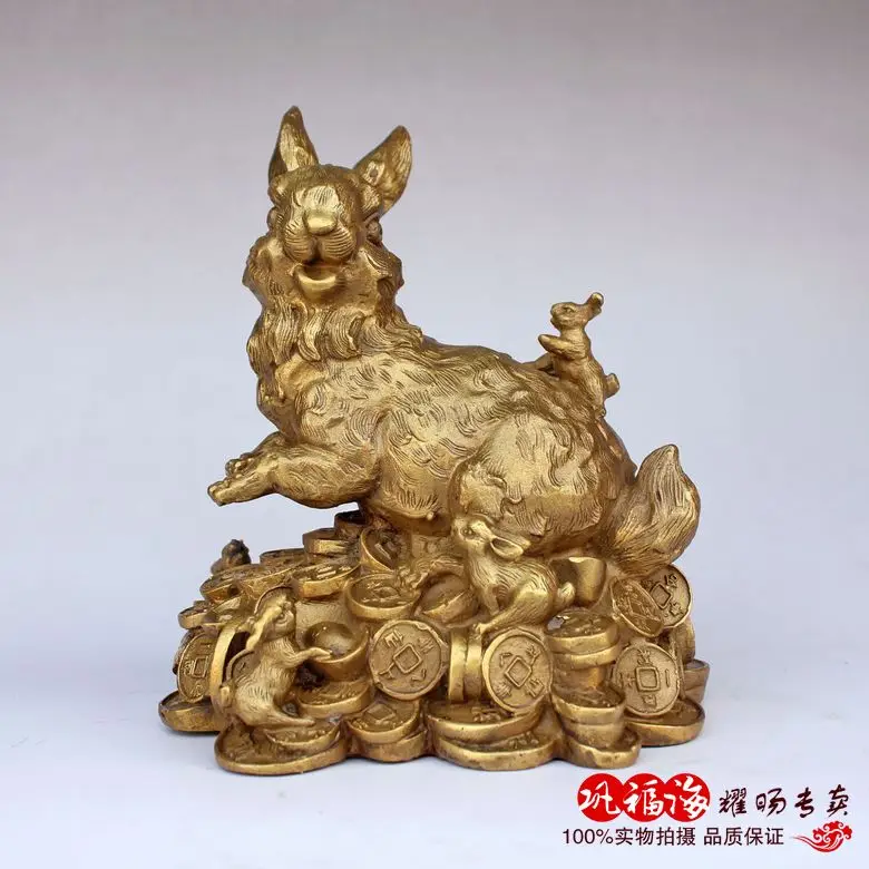 

Copper rabbit decoration brass rabbit home decoration crafts gift cartoon rabbit