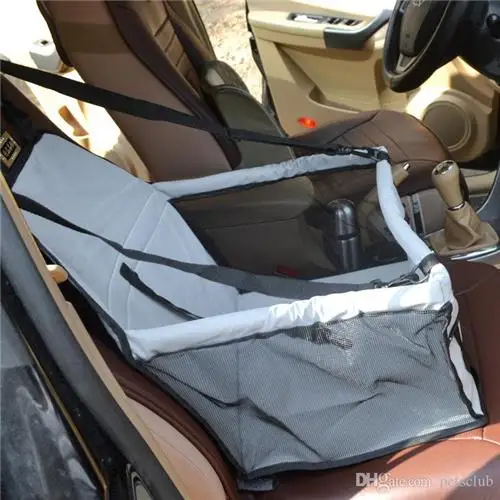 Внутри автомобиля собаки носители для YHT- 008 серый цвет дизайнер сумки-носители нейлон оксфорд сетка портативные сумки