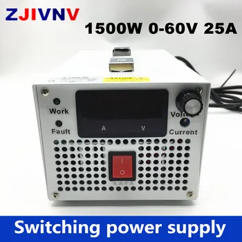 

Led driver 1500W 0-60v 25A adjustable Output Switching power supply AC220V to DC for industry, led light, medical industry...