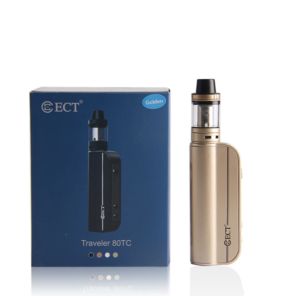 Original ECT Traveler 80TC Mod Kit 80W Electronic Cigarette Box 2200mAh Battery 510 Thread 2.0ml Atomizer Starter Kit Big Vape Original ECT Traveler 80TC Mod Kit 80W Electronic Cigarette Box 2200mAh Battery 510 Thread 2.0ml Atomizer Starter Kit Big Vape