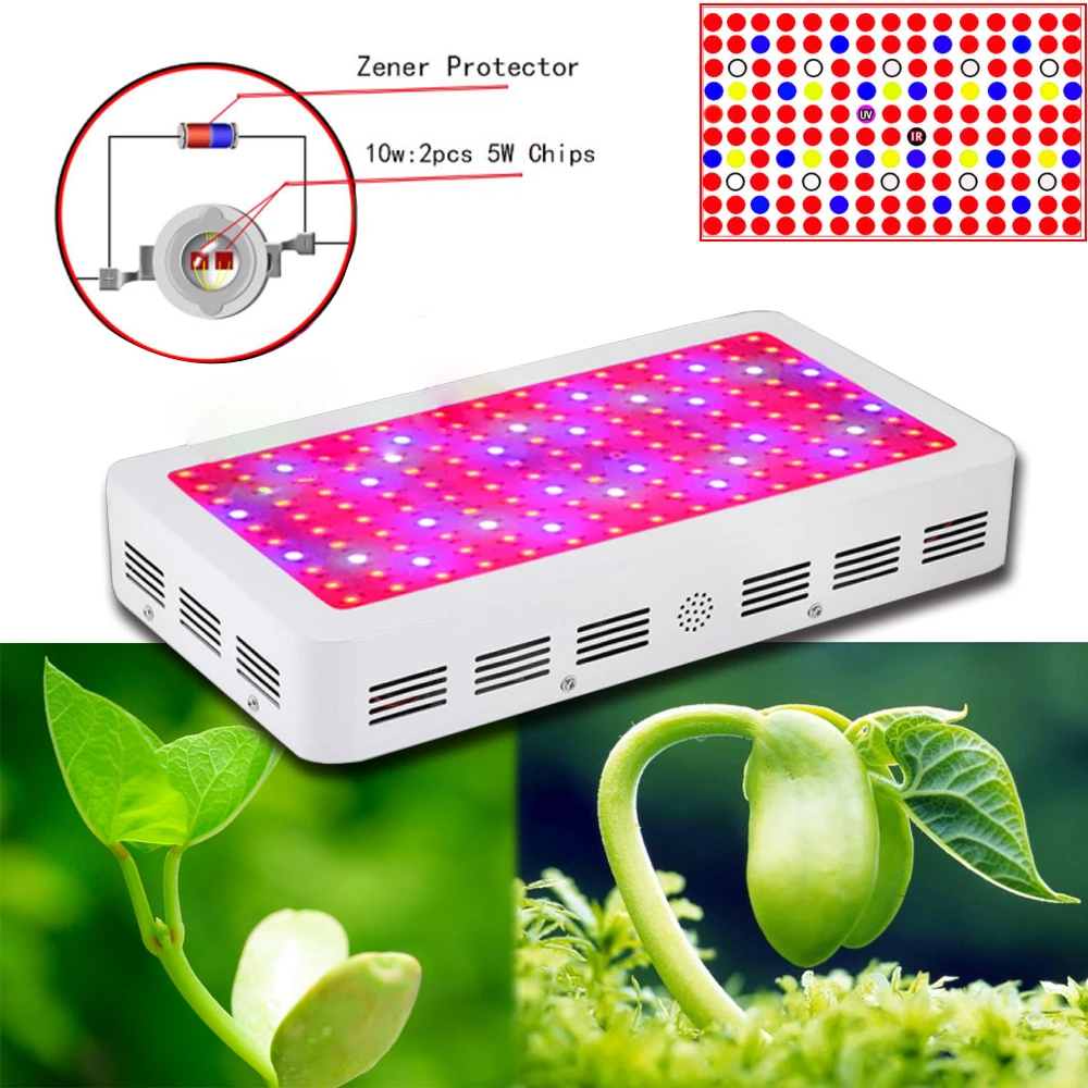 

RAYWAY Full Spectrum LED Grow Light 216W 300W 1500W Plant Grow Lamp Led Phytolamp Hydroponics Flower Seed Double Chip Grow Light