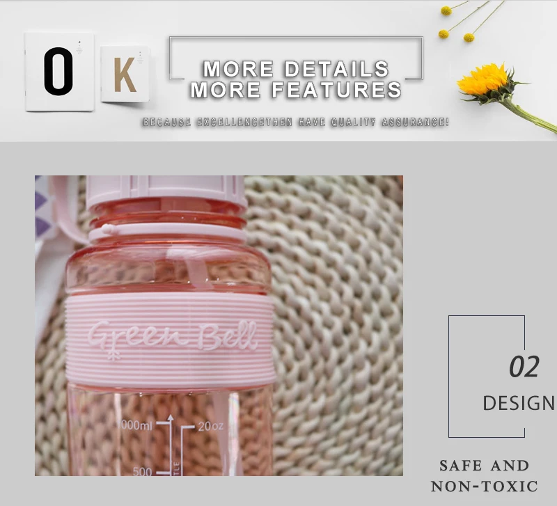drinks 1000 ml water bottle water bottle children lulu lemon clearance sale items healing crystal water bottle garrafa de vidro proteinas gym camping (4)