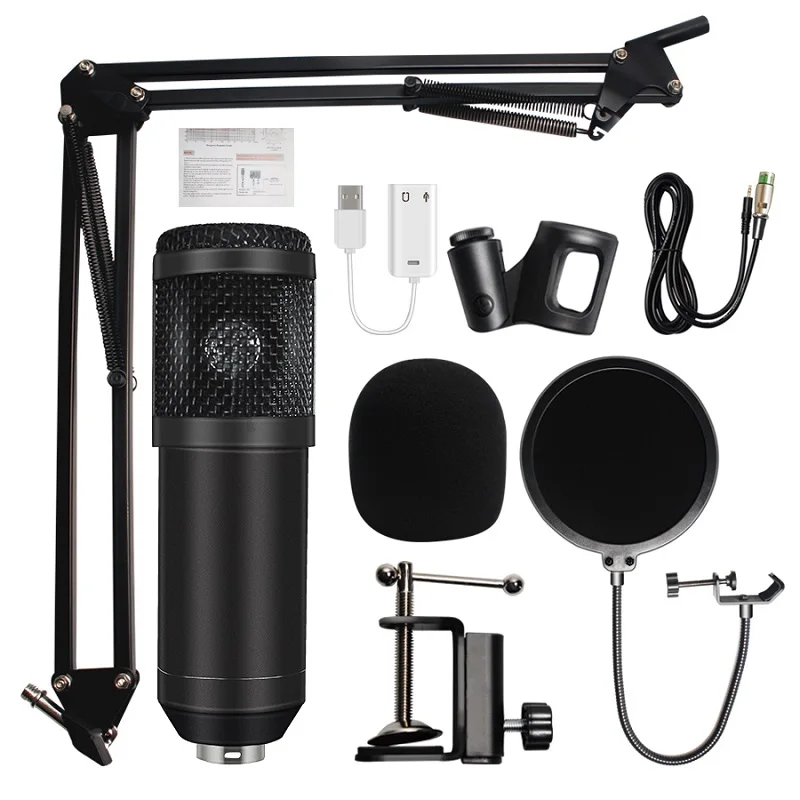 Professional bm 800 Condenser Microphone 3.5Mm Wired Bm-800 karaoke BM800 Recording Microphone for Computer Karaoke KTV - Цвет: 7