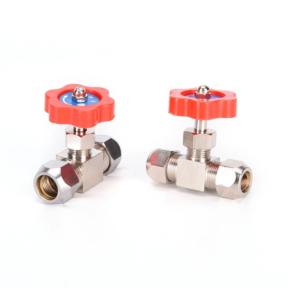 

new arrival OD fashion Durable Tube Nickel-Plated Brass Plug Needle Valve 6mm/8mm/10mm/12mm good quality