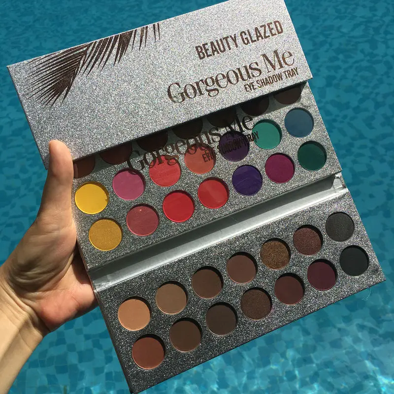 Beauty Glazed 63 Color Makeup Eyeshadow Pallete Pigment Glitter Shimmer Make Up Smoky Eye Shadow Palette Sombra Paleta De Sombra