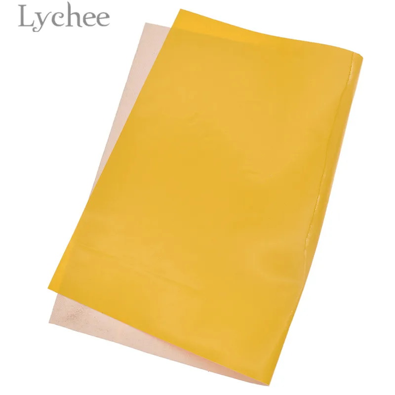 Lychee Life 29x21 см A4 зеркальный из ПВХ кожа ткань сплошной цвет искусственная кожа ткань DIY материал для сумок одежды - Цвет: 1