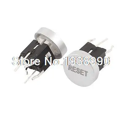 

2pcs Blue LED Light Reset Control Momentary Tactile Push Button Switch 10 x 9mm
