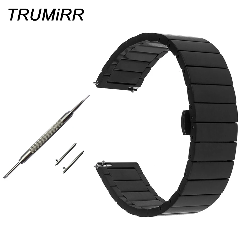 

16mm 18mm 20mm 22mm Stainless Steel Watch Band Quick Release Strap for Timex Weekender Expedition Butterfly Buckle Wrist Belt