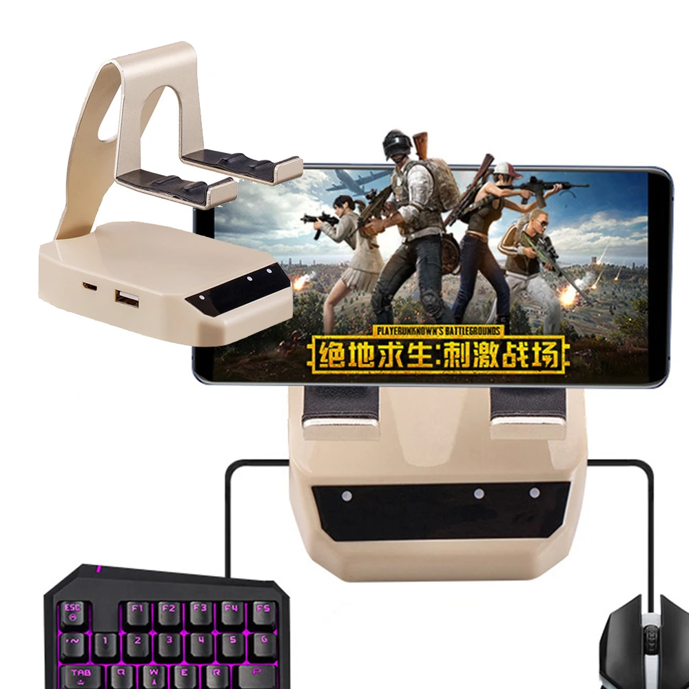 

Wireless Bluetooth Keyboard Mouse Converter for Android iOS Table PC Game Remote Controller Mobile Phone Holder Stand PUBG Games