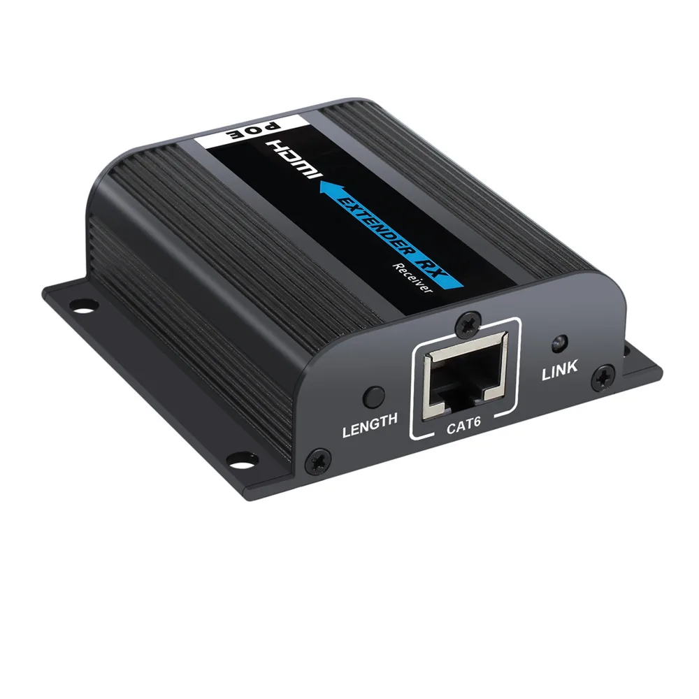  Esynic 40m 1x2 HDMI Extender Splitter HDMI Repeater with 2 Port HDMI Loop Out IR Remote over RJ45 C