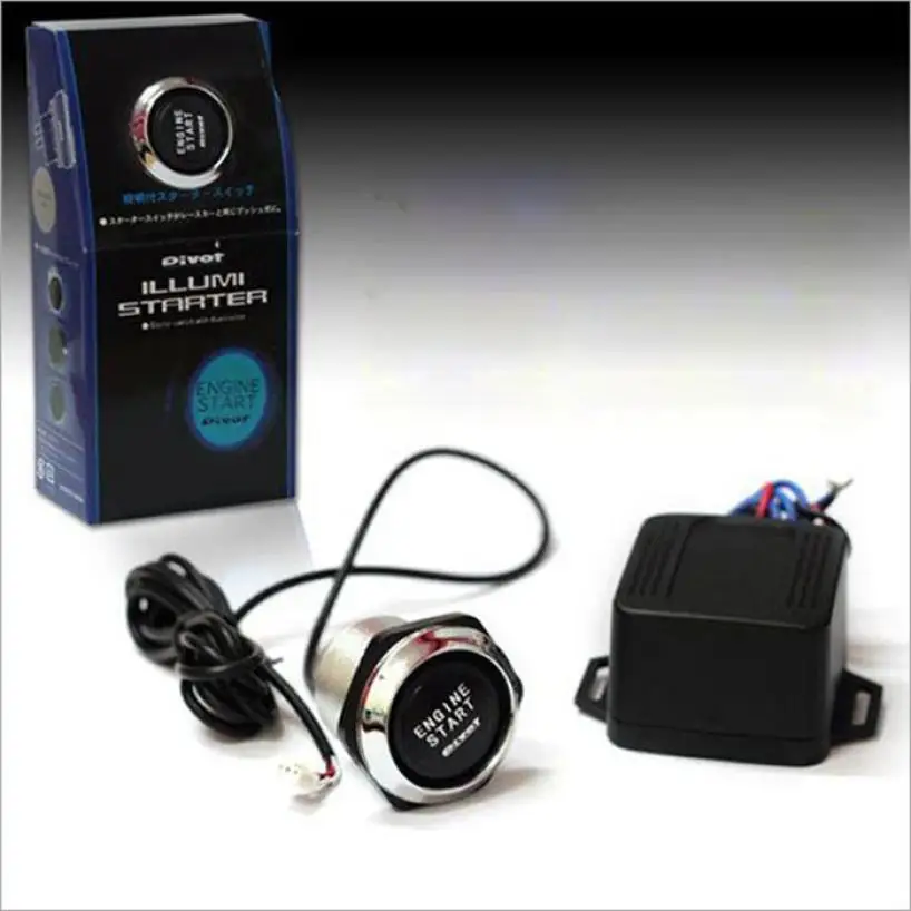 

Car Styling Car Accessories Cheap 12V Car Engine Start Push Button Switch Ignition Starter Kit Blue LED For Ford Toyato Passat