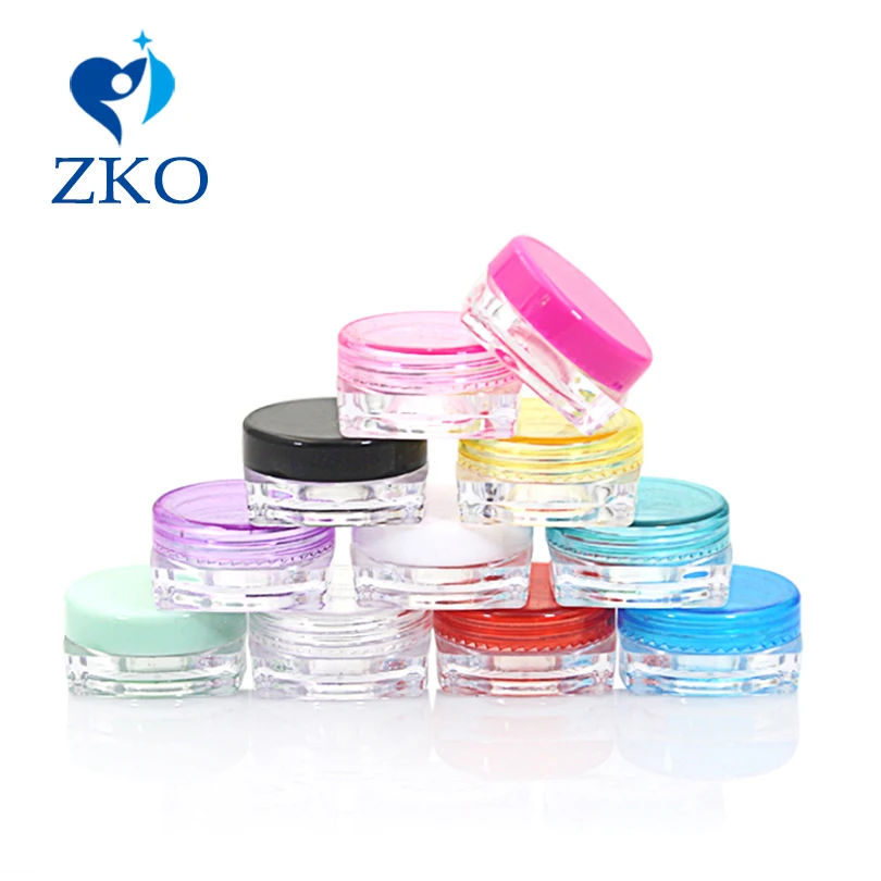 

PS material 2g/3g/5g square cream jar,round shape eye cream bottle empty cosmetic containers