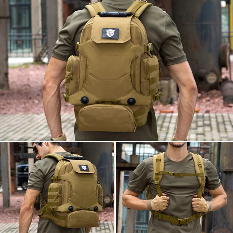 40L Military Backpack Multi-function 3 in 1 Men Tactical Rucksack Waist Pack Combination Mountainee