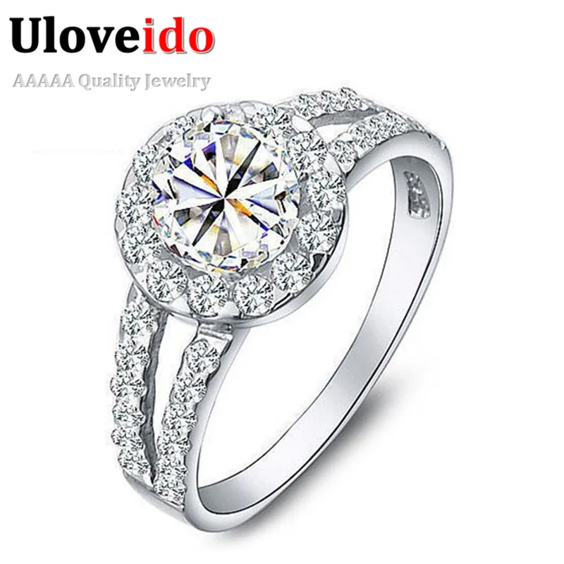 50 off 2014 New Arrival font b Ring b font Silver 925 Fashion Crystal White Big