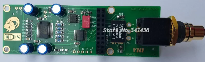

USB interface to RCA BNC AES coaxial output sub card