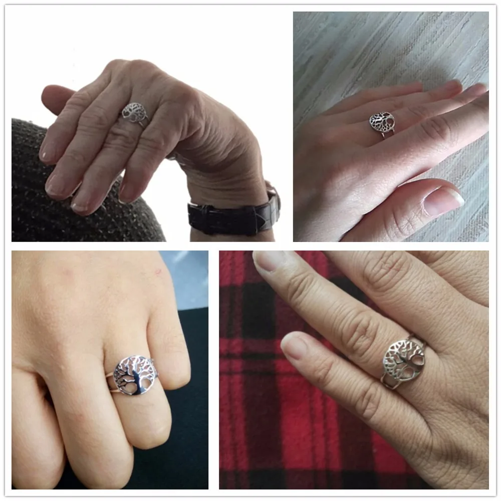 Tree of Life Classic Accessories 925 Sterling Silver Rings For Women New Mothers Day Gifts (JewelOra RI102308)