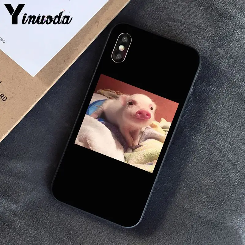 Yinuoda смешной мультфильм свинья Coque Оболочка Чехол для телефона для iPhone 8 7 6 6S 6Plus X XS MAX 5 5S SE XR 10 чехол s - Цвет: A6