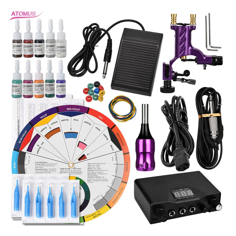 

Tattoo Machine Rotary Kits Machines Kit De Tatuagem Rotary Tattoo Pen Tatoo Set Up Tatuar Machine Permanent Supplies Pedal Set