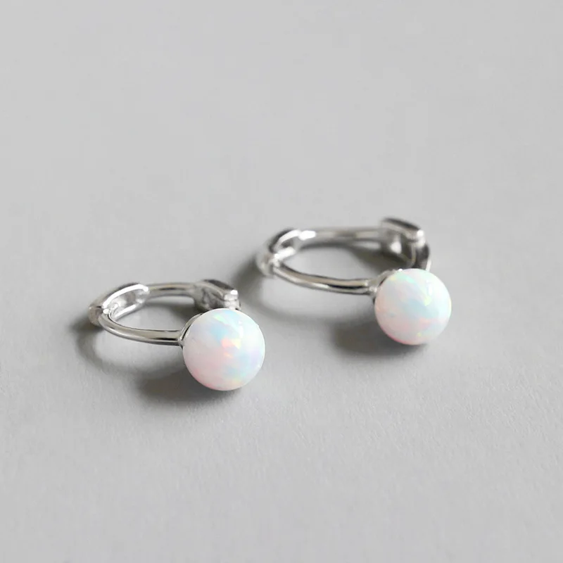 

HFYK 925 Sterling Silver Earrings 2019 Small Stone Silver Stud Earrings For Women 925 Silver Jewelry pendientes orecchini