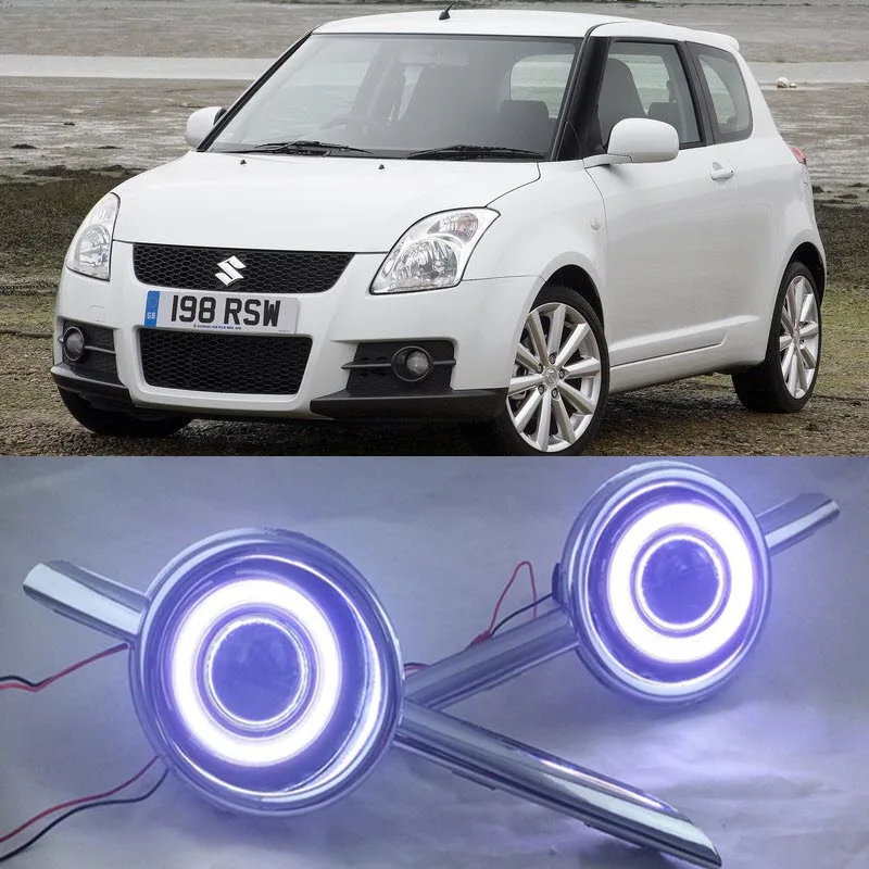 EEMRKE Car Styling For Suzuki Swift Sport 2007 LED Angel Eyes DRL
