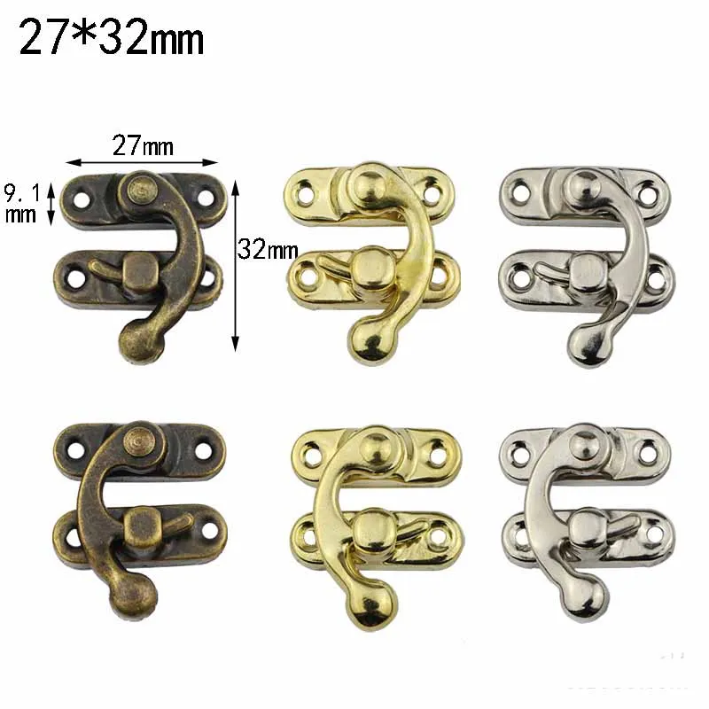 

1 pcs Jewellery Box Hardwear Metal Hook Box Latches Clasp Antique Hardware Box Lock Silver Tone / bronze tone Art enthusiast
