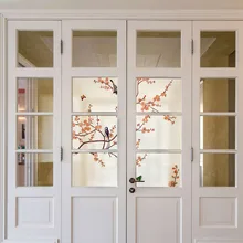 Индивидуальные раздвижные двери Наклейка на стекло, окно Прозрачный Непрозрачный замороженный стекло без клея Электростатическая пленка стикер