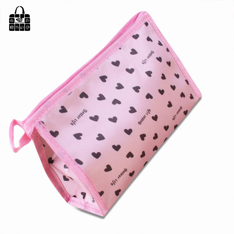 روز مذكرات بسيط متعدد الألوان نمط حقيبة مستحضرات تجميل أنيقة الإناث متعددة الوظائف حقيبة التخزين المحمولة السفر غسل حقيبة