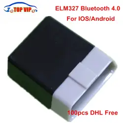 100 шт. ELM 327 4.0 Bluetooth OBD2 инструмент диагностики ELM327 4.0 Поддержка Android и IOS OBD2 автомобиль сканер DHL Бесплатная