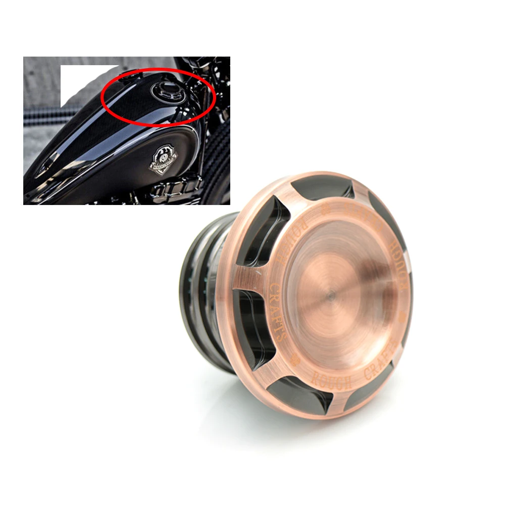 

evomosa Motorcycle Oil Gas Fuel Tank Cap Cover Rough Crafts Decoration For Harley Sportster 883 1200 XL XL883 48 1996-2015