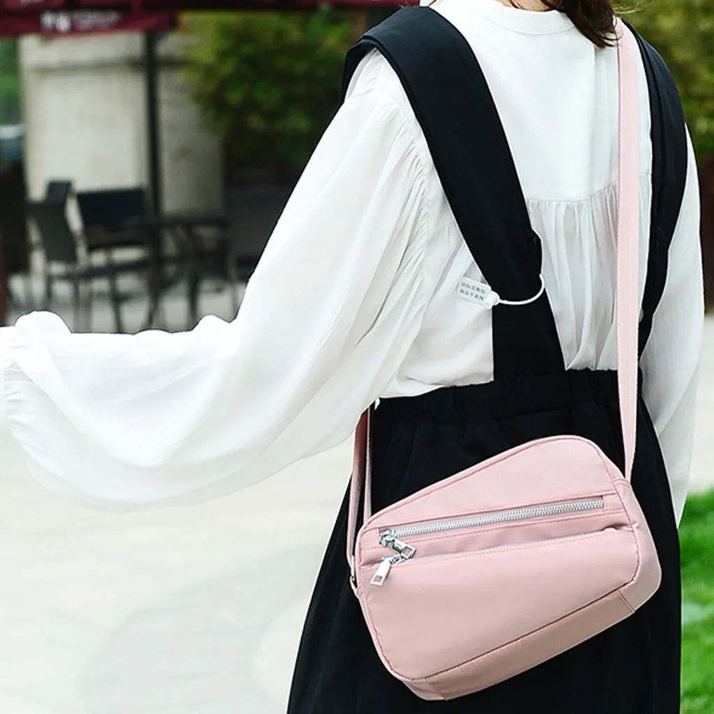 

Women Forever Young Letter Solid Color Fashion Casual Girl Streetwear Messager Girls Bags Crossbody Shoulder Bags Nylon PU Bag