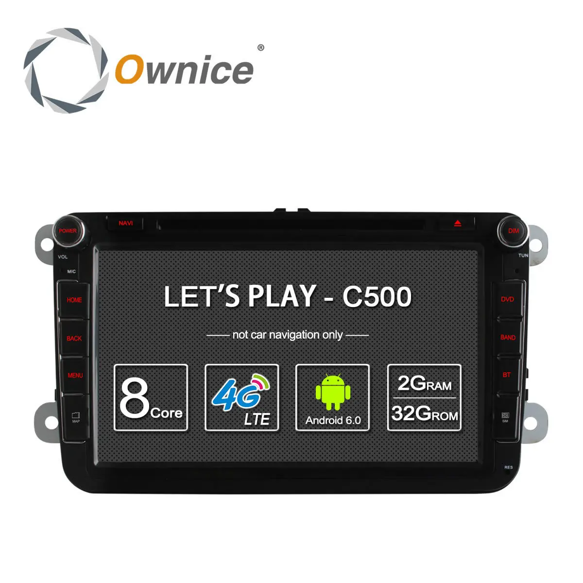 

4G SIM LTE Network Ownice C500 Octa 8 Core Android 6.0 2G RAM 2 Din Car DVD GPS Navi Radio Player For VW Skoda Octavia 2