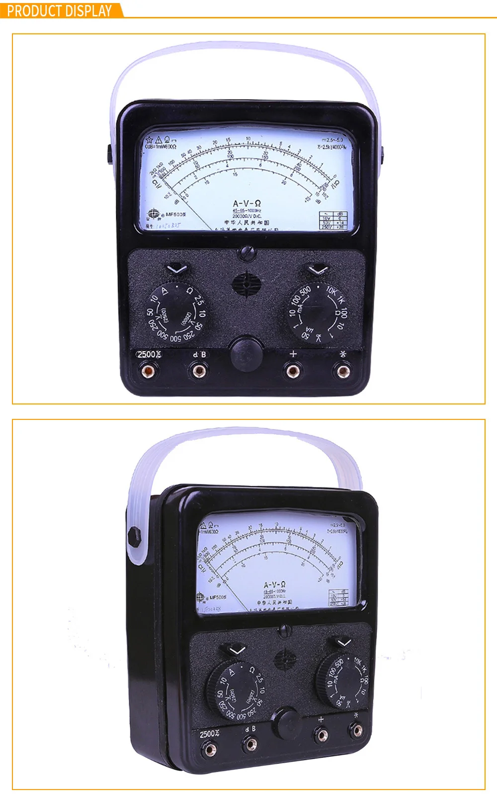 MF500 аналоговый мультиметр Вольт Ампер Ом метр 2500 v 20hm 500ma высокое Высокоточный аналоговый стрелочный мультиметр