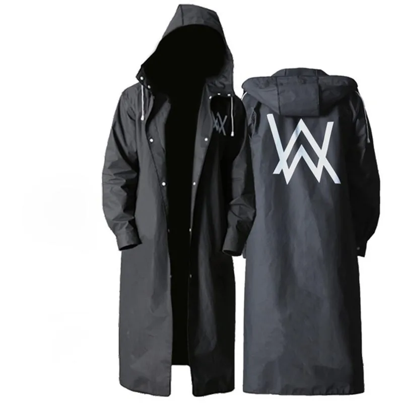 

Long Raincoat Women Men Waterproof,Travel Portable Backpack Rain coat Section Tide Waterproof Trench Rain Coat Hooded Big size
