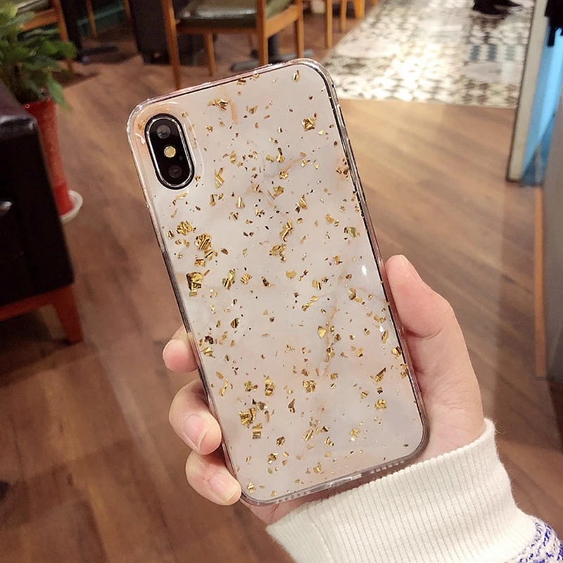 OLLIVAN Marble Phone Cases For iPhone 7 8 6 s Plus X Luxury Bling Glitter Silicon Case For iPhone 6 6s Plus Soft TPU Cover Funda (26)