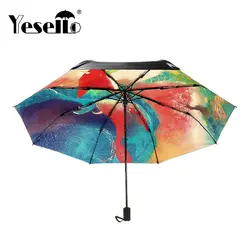 Yesello Золотая рыбка складной зонтик дождь Для женщин подарок Для мужчин Мини карманный зонтик девочек anti-ув Водонепроницаемый Портативный