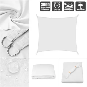 

2x2 3x3 4x4 5x5 square outdoor Waterproof Sunproof Mesh Net Sun Shade Sail UV Protection Awning Sunshade Net Yard Garden Hiking